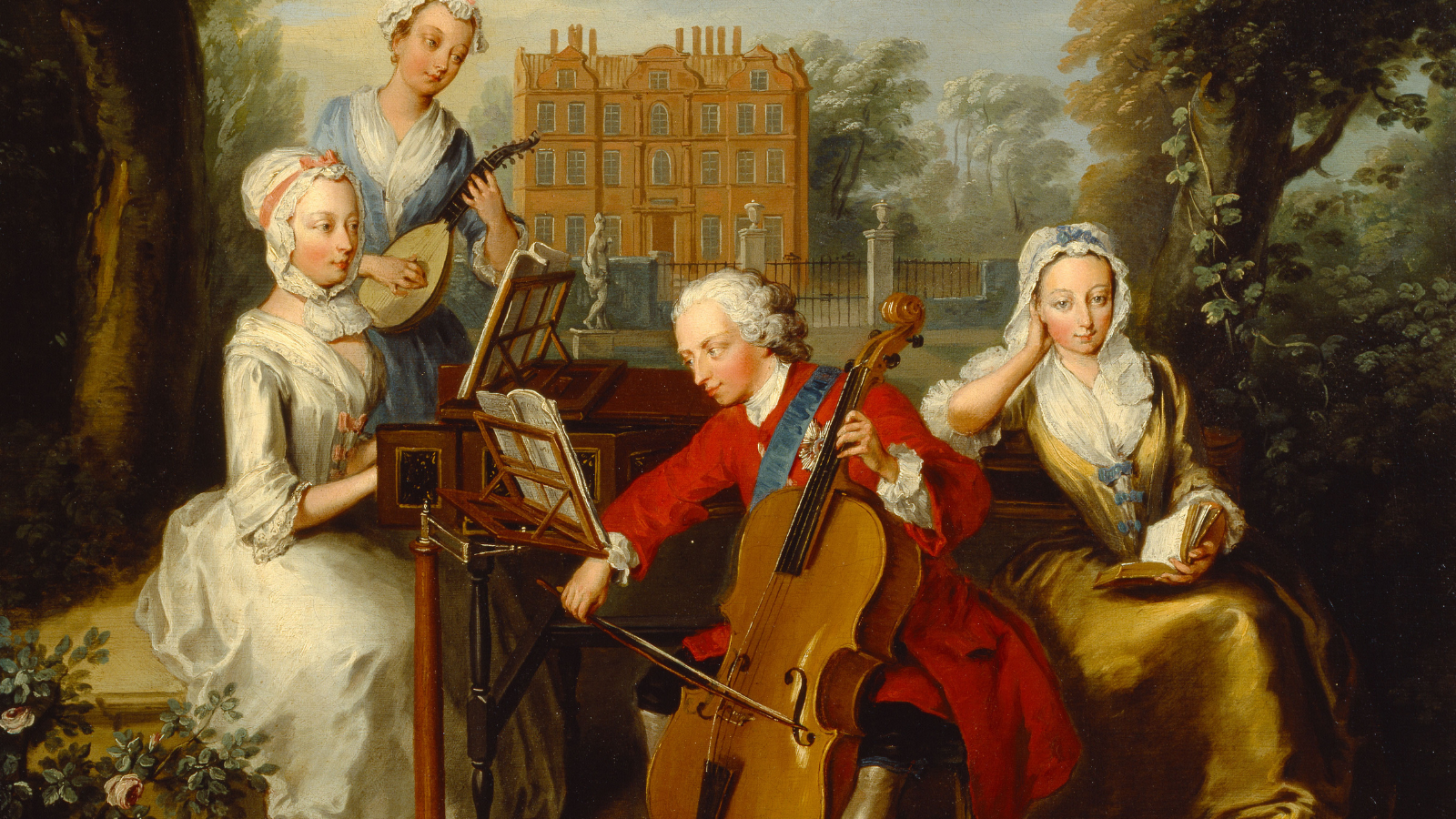 Frederick, Prince Of Wales, And His Sisters c 1733, by Philippe Mercier